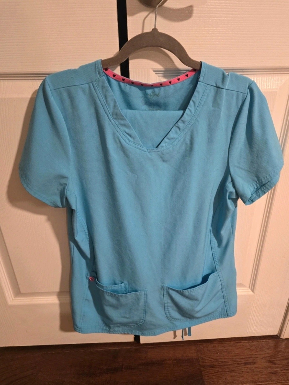 Women’s Light Blue V-Neck Medical Scrub Set